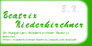 beatrix niederkirchner business card